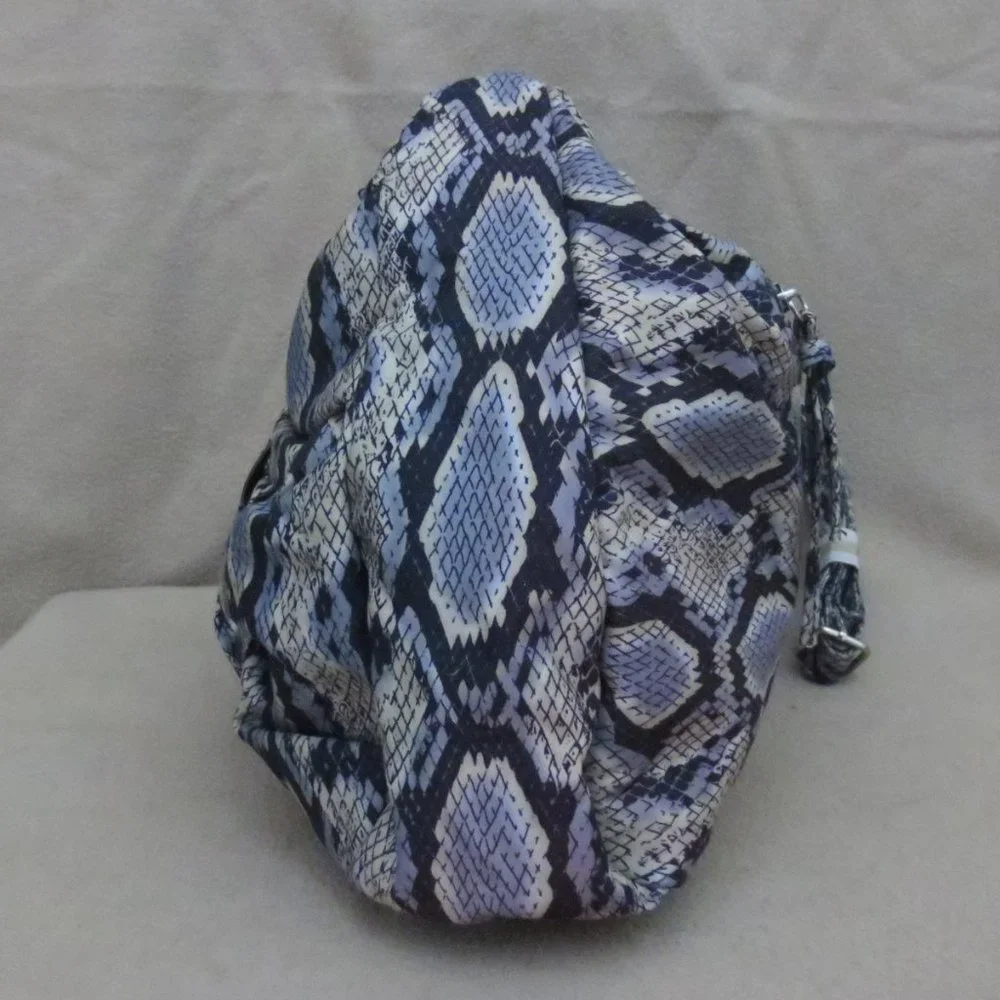 NEW Dollhouse Purse Blue Gray Black Snakeskin Print Crossbody Shoulder Hobo Bag